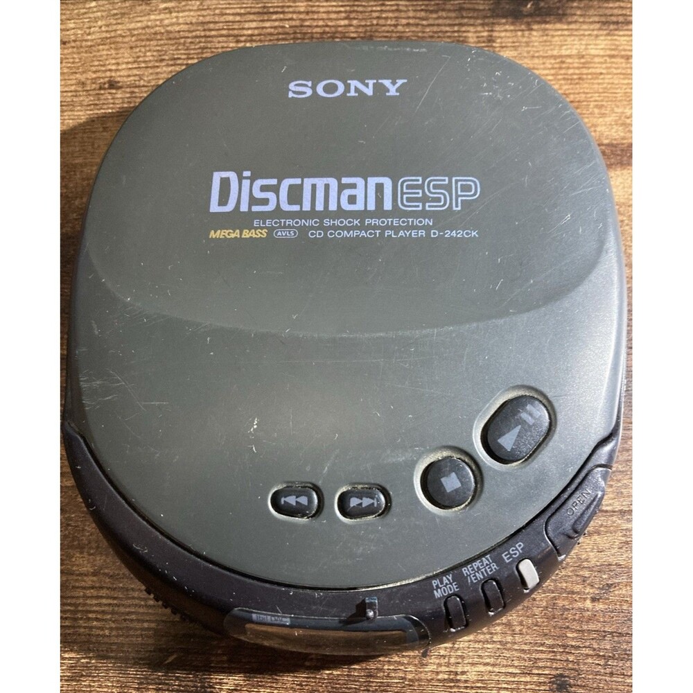 Vintage Sony Discman ESP CD Player D-245 Mega Bass Shock Protection Parts Only